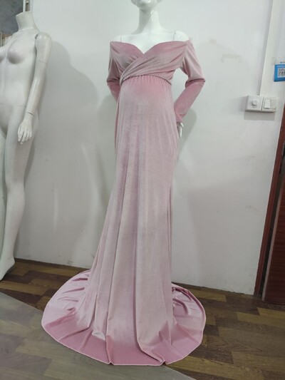 Pikk raseduskleit Pleuche Elegence raseduskleidid fotograafia Maxi raseduskleit fotorekvisiit rasedatele