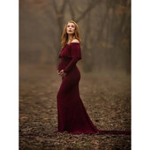 Garš lakats Grūtnieču fotografēšanai Rekvizīti Grūtnieču kleitas no pleciem Grūtnieču kleita fotosesijām Sieviešu grūtniecības kleita