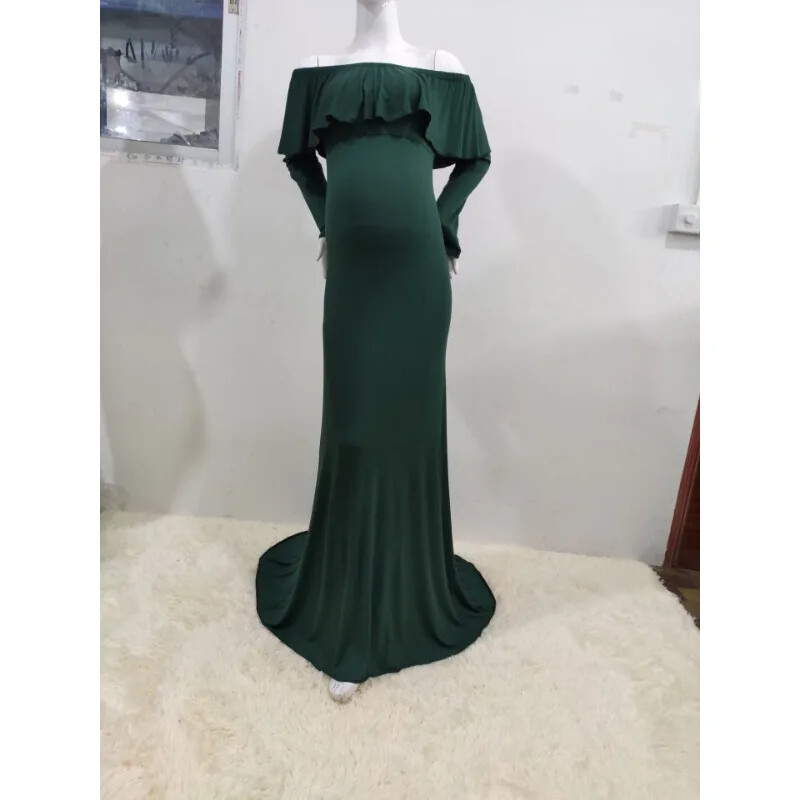 Garš lakats Grūtnieču fotografēšanai Rekvizīti Grūtnieču kleitas no pleciem Grūtnieču kleita fotosesijām Sieviešu grūtniecības kleita