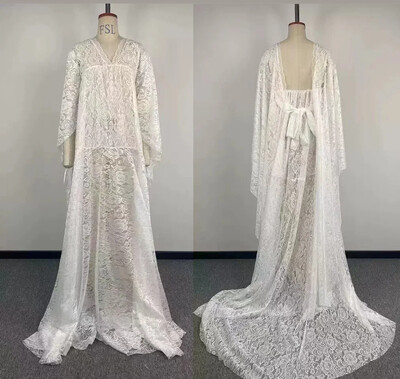 Ženska haljina dugih rukava Rekviziti Haljina za fotografiranje Prom za trudnice S volanima za trudnice Baby Shower Duga haljina za trudnice Boho stil