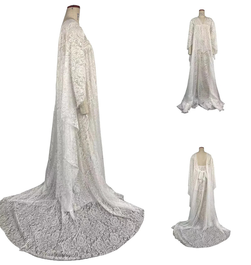 Ženska haljina dugih rukava Rekviziti Haljina za fotografiranje Prom za trudnice S volanima za trudnice Baby Shower Duga haljina za trudnice Boho stil