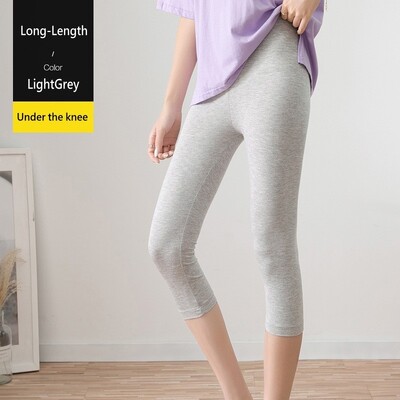 Vienkrāsains Modal legingi Women Workout Liela izmēra capri Legingi High Stretch Casual Slimming Basic īsas bikses