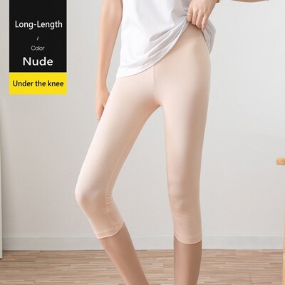 Vienkrāsains Modal legingi Women Workout Liela izmēra capri Legingi High Stretch Casual Slimming Basic īsas bikses