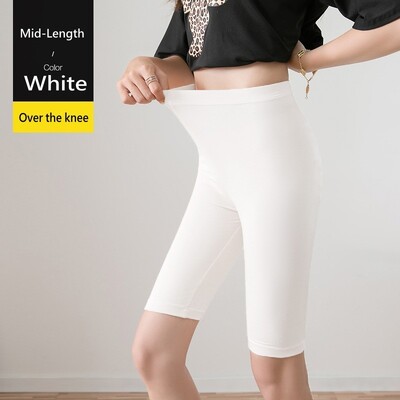 Vienkrāsains Modal legingi Women Workout Liela izmēra capri Legingi High Stretch Casual Slimming Basic īsas bikses