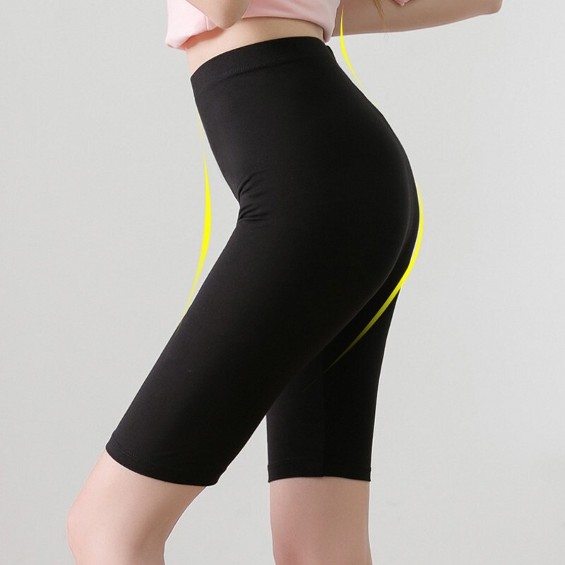Vienkrāsains Modal legingi Women Workout Liela izmēra capri Legingi High Stretch Casual Slimming Basic īsas bikses