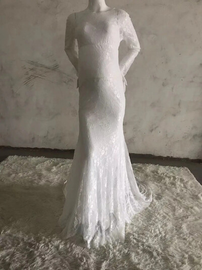 Eleganta grūtnieču kleita, seksa mežģīņu kleita, liela izmēra kleita grūtniecēm, apģērbs, fotografēšana, grūtniecības kleita, garām piedurknēm, foto aksesuāri, piederumi