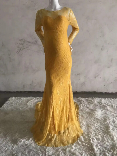 Eleganta grūtnieču kleita, seksa mežģīņu kleita, liela izmēra kleita grūtniecēm, apģērbs, fotografēšana, grūtniecības kleita, garām piedurknēm, foto aksesuāri, piederumi