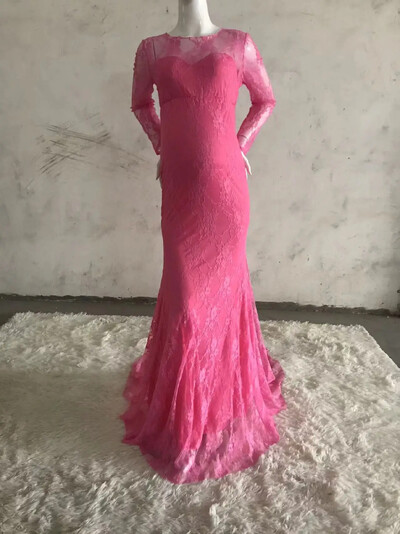 Eleganta grūtnieču kleita, seksa mežģīņu kleita, liela izmēra kleita grūtniecēm, apģērbs, fotografēšana, grūtniecības kleita, garām piedurknēm, foto aksesuāri, piederumi