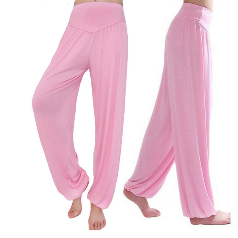 Jogas bikses sievietēm lielizmēra krāsainas Bloomers Dance Yoga TaiChi pilna garuma bikses Smooth No Shrink Antistatic bikses 3XL dropship