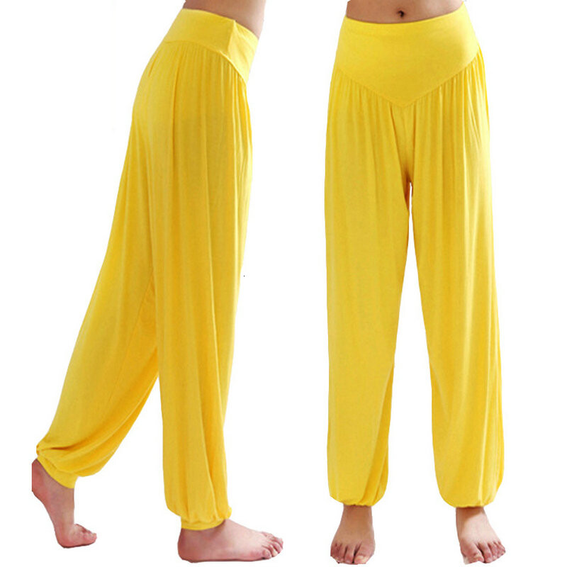 Jogas bikses sievietēm lielizmēra krāsainas Bloomers Dance Yoga TaiChi pilna garuma bikses Smooth No Shrink Antistatic bikses 3XL dropship