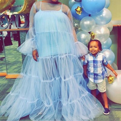 Tills Grūtnieču fotografēšanas kleita Sieviešu caurspīdīga pārklājuma kleita ar garām piedurknēm ballīšu kleitu studija fotosesijas rekvizīti