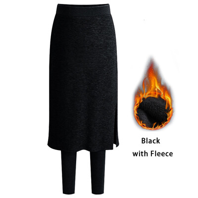 Culottes Legingi Sieviešu Siltas Ziemas Zeķubikses Termiski svārki Viengabala bikses Flīs Leggins Sporta bikses Liela izmēra Apģērbi Kāju sildītāji