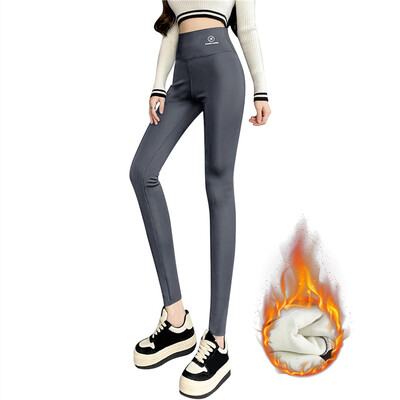 Sievietēm Silti Legingi Apakšveļa Vidukļa Bikses Flīs Stingras Termobikses Ikdienišķas Kašmira Bikses Sievietēm 2024. gada rudens ziema