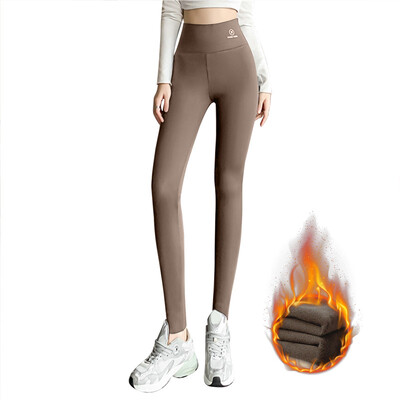 Sievietēm Silti Legingi Apakšveļa Vidukļa Bikses Flīs Stingras Termobikses Ikdienišķas Kašmira Bikses Sievietēm 2024. gada rudens ziema