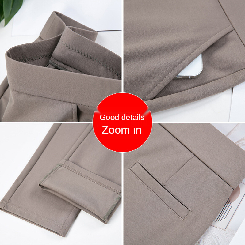 Sieviešu bikses ar īsu platumu pavasarī un rudenī Jaunas ikdienas bikses ar augstu vidukli Trikotāžas bikses Sieviešu bikses