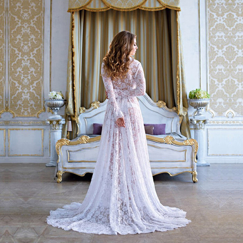 Balta, seksīga grūtnieču fotografēšanas kleitas, mežģīņu kleita, gara sieviešu kleita grūtniecēm, liela izmēra grūtnieču fotografēšanai