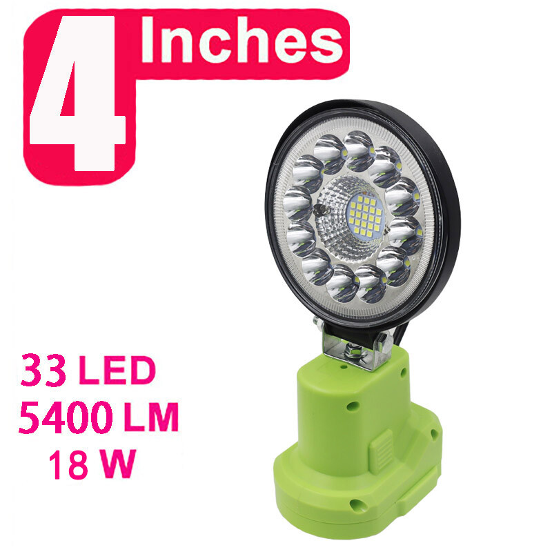 LED signalizācijas darba gaismas lukturītis elektriskās lāpas prožektora automašīnas lampa RYOBI 14.4V 18V litija niķeļa One+ akumulators P108 P104