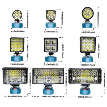 Ασύρματο ElectricWork Light LED Spotlight Φανάρι Flood Light για μπαταρία Makita 18V (Χωρίς μπαταρία)