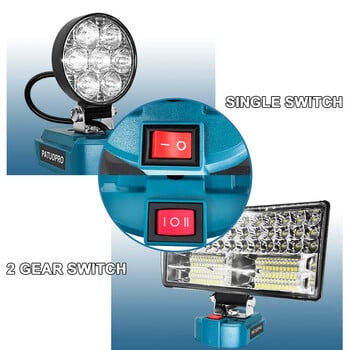 Ασύρματο ElectricWork Light LED Spotlight Φανάρι Flood Light για μπαταρία Makita 18V (Χωρίς μπαταρία)