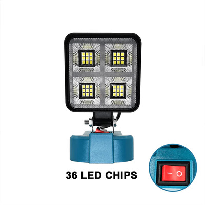 Bezvada elektriskās darba gaismas LED prožektoru laternas plūdu gaismas lukturītis Makita 18V akumulatoram (bez akumulatora)