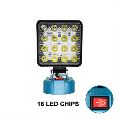 Bezvada elektriskās darba gaismas LED prožektoru laternas plūdu gaismas lukturītis Makita 18V akumulatoram (bez akumulatora)