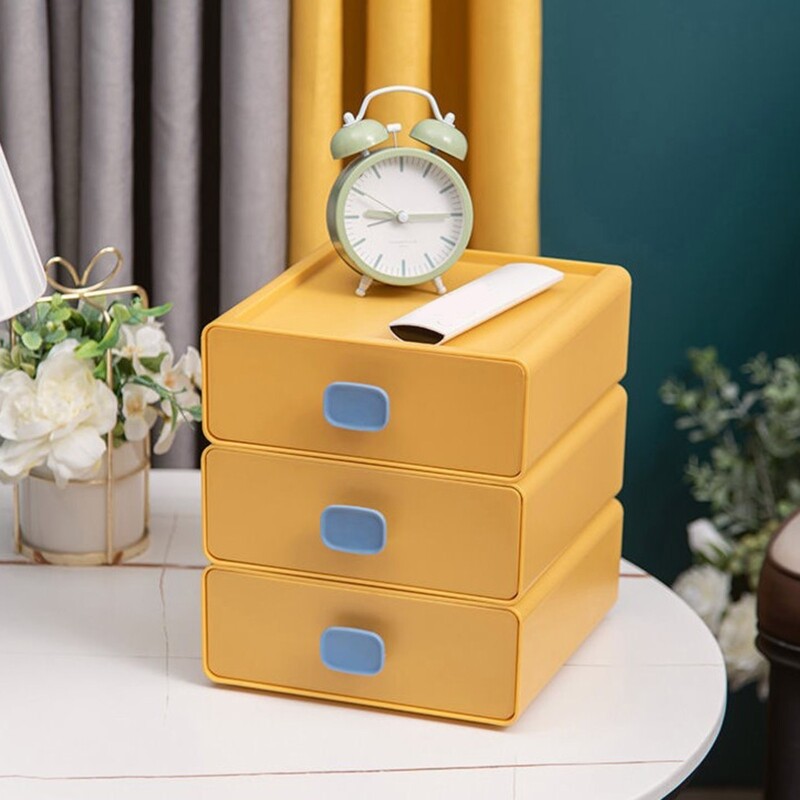 Krāsains darbvirsmas saliekams atvilktņu uzglabāšanas kastīte Juvelierizstrādājumu kosmētikas konteiners Drop piegāde