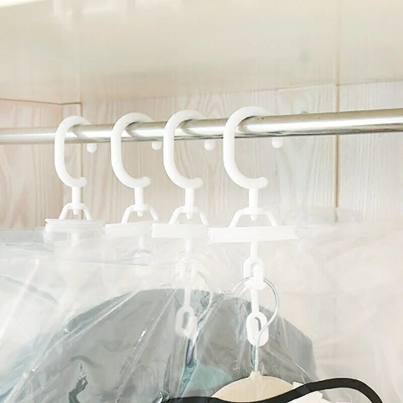 Piekaramie caurspīdīgi vakuuma uzglabāšanas maisiņi Saspiesta skapja glabāšanas organizatora soma apģērbam Mētelis dūnu jakas Putekļu aizsargs