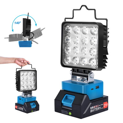 Ασύρματο φως εργασίας LED 24W/48W για Makita Brightness Επαναφορτιζόμενα φώτα νύχτας Flood Φωτιστικά εξωτερικού χώρου για χώρο εργασίας έκτακτης ανάγκης