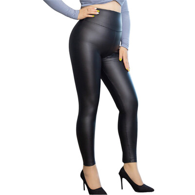 Ženske tajice od umjetne kože od mat kože visokog struka, velike veličine, dobre rastezljive PU kože, sitne XXS do 2XL veće veličine