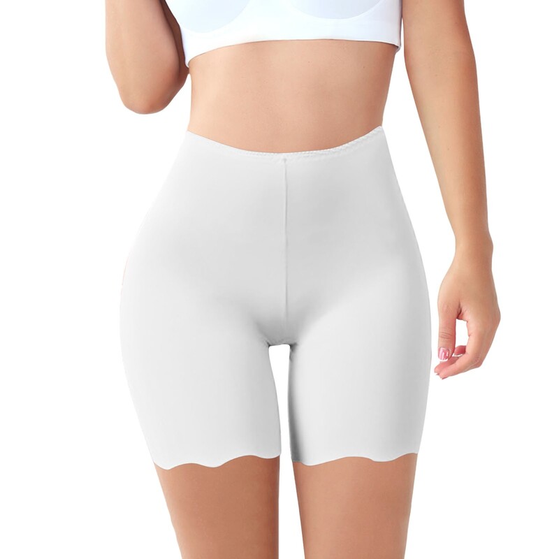 Seamless Ice Silk Safety Short Bikses Sieviešu Plānas Liela izmēra Augsts Viduklis Zem Svārkiem Bokseri Biksītes Pret berzes augšstilbu drošības šorti