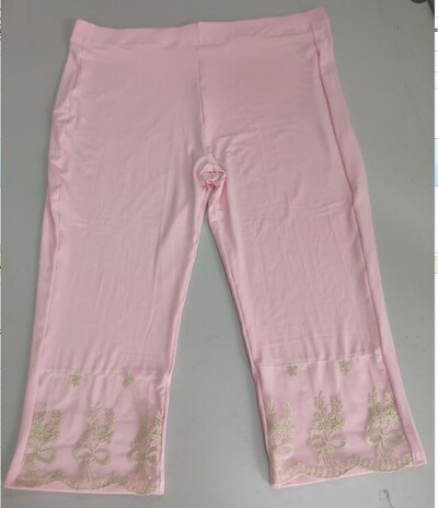 Női leggings vékony pamut 3/4 Capri magas derékú haskontroll embodiary csipke rövid lábszár nagy méret 7XL 6XL 5XL XS fehér fekete