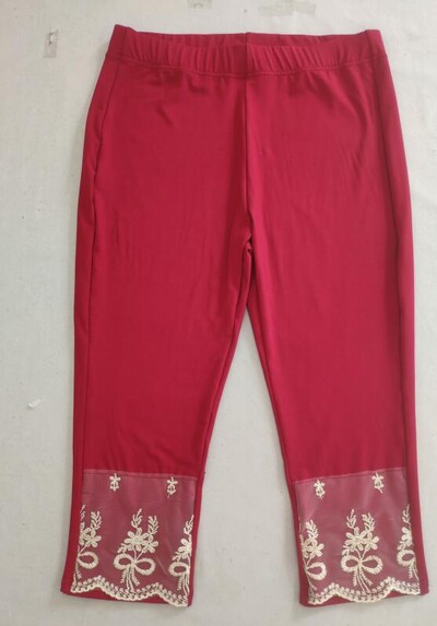 Női leggings vékony pamut 3/4 Capri magas derékú haskontroll embodiary csipke rövid lábszár nagy méret 7XL 6XL 5XL XS fehér fekete