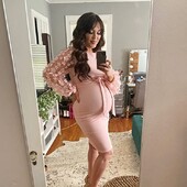 Naiste lilleline seelik rasedate fotograafia rekvisiidid Stretch Maxi kleit Pikad rasedate kleidid rasedatele fotosessioonidele