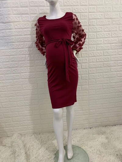 Naiste lilleline seelik rasedate fotograafia rekvisiidid Stretch Maxi kleit Pikad rasedate kleidid rasedatele fotosessioonidele