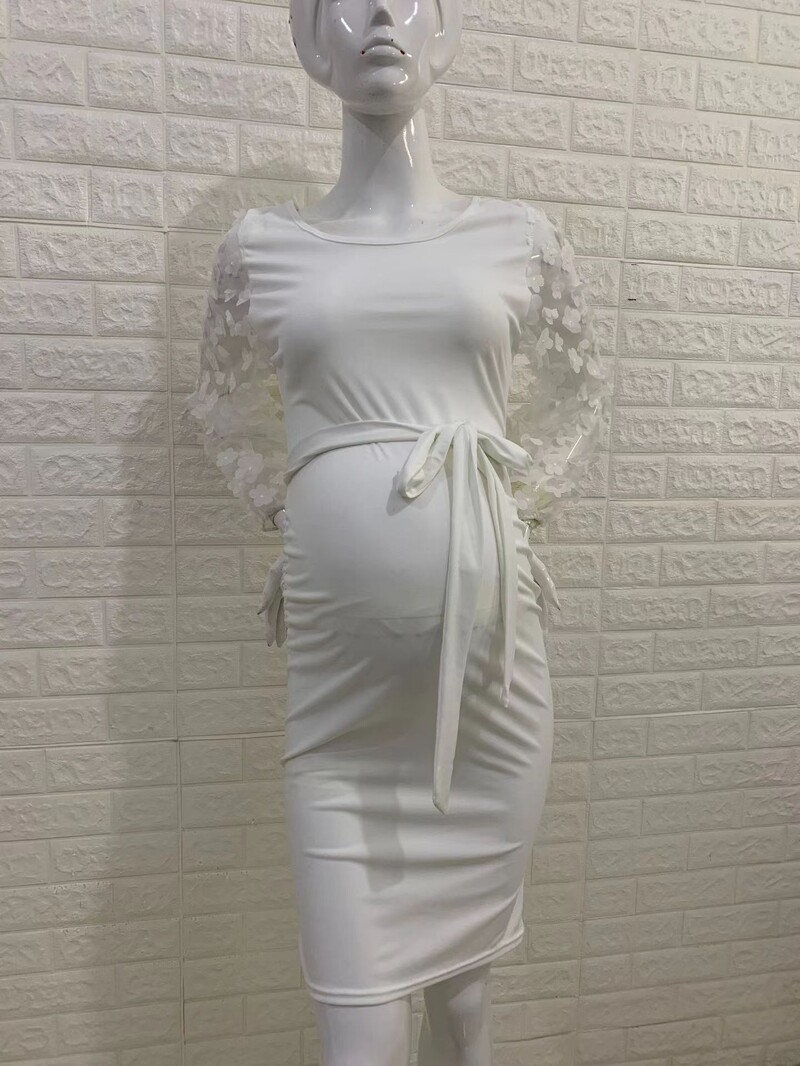 Naiste lilleline seelik rasedate fotograafia rekvisiidid Stretch Maxi kleit Pikad rasedate kleidid rasedatele fotosessioonidele