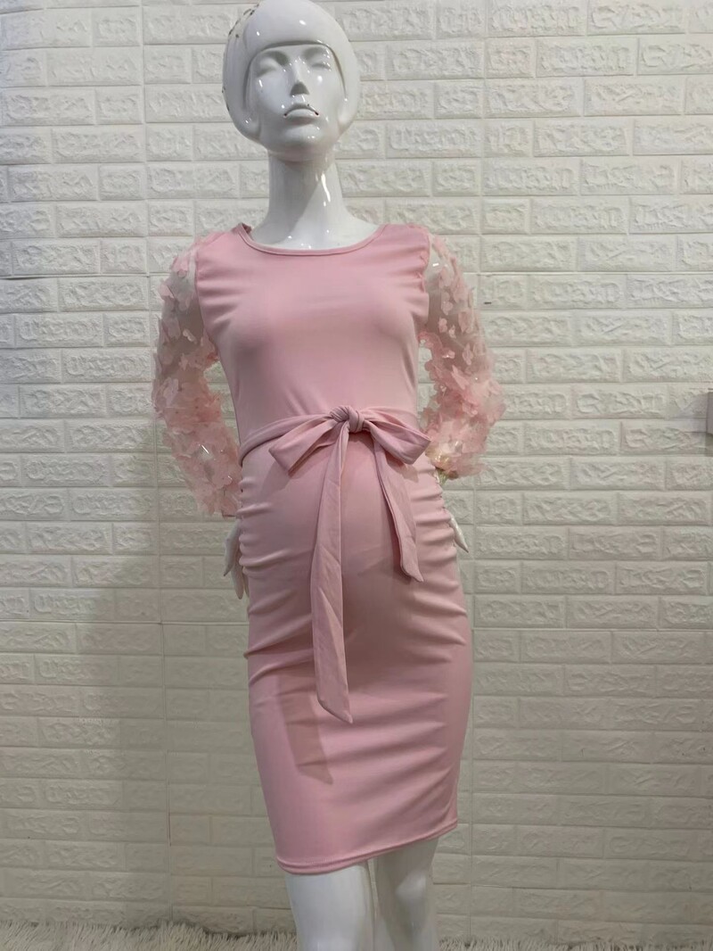 Naiste lilleline seelik rasedate fotograafia rekvisiidid Stretch Maxi kleit Pikad rasedate kleidid rasedatele fotosessioonidele