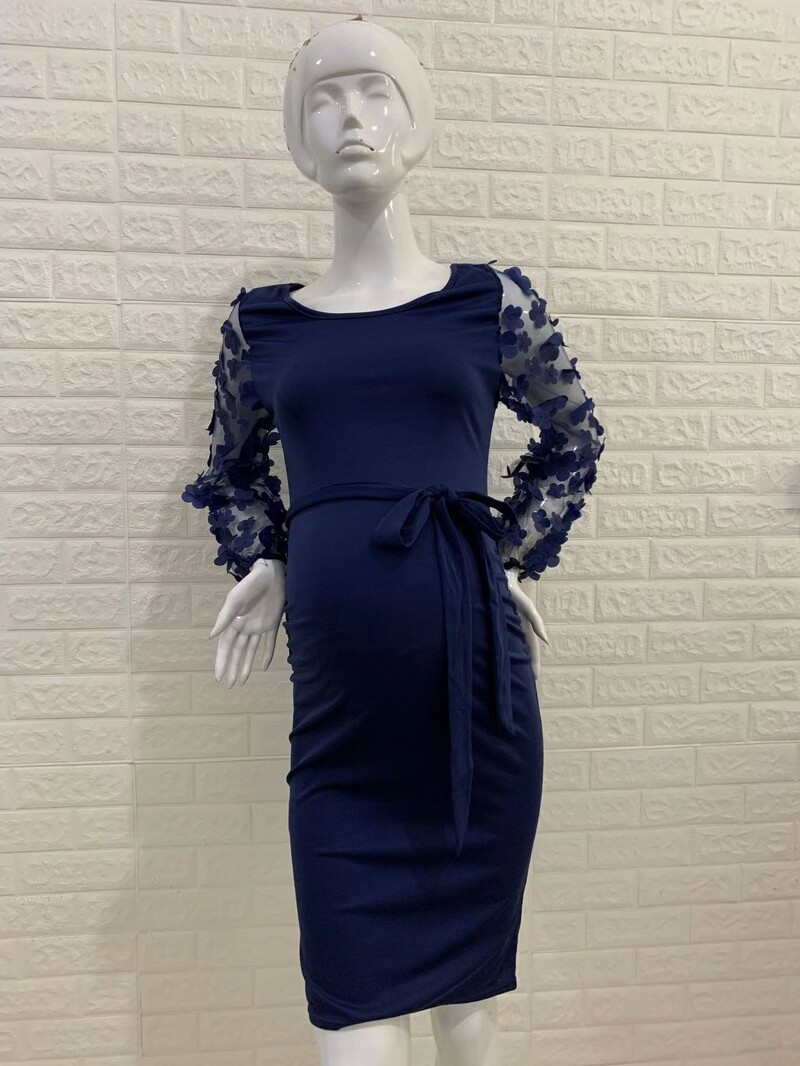 Naiste lilleline seelik rasedate fotograafia rekvisiidid Stretch Maxi kleit Pikad rasedate kleidid rasedatele fotosessioonidele