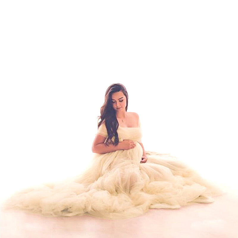 Tulle rochii de maternitate sexy accesorii fotografice rochie lungă de sarcină fantezie din plasă pentru femei însărcinate rochie maxi haine pentru ședințe foto