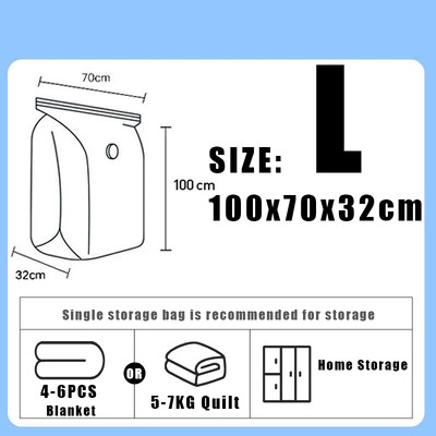Nav nepieciešami sūkņa vakuuma maisiņi Lieli plastmasas glabāšanas maisiņi drēbju glabāšanai segas Kompresijas tukšais maisiņu pārsegi Ceļojumu piederumi