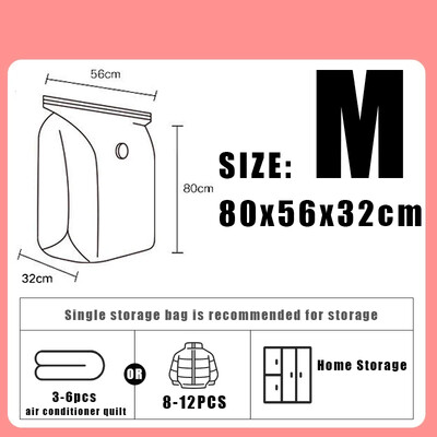 Nav nepieciešami sūkņa vakuuma maisiņi Lieli plastmasas glabāšanas maisiņi drēbju glabāšanai segas Kompresijas tukšais maisiņu pārsegi Ceļojumu piederumi
