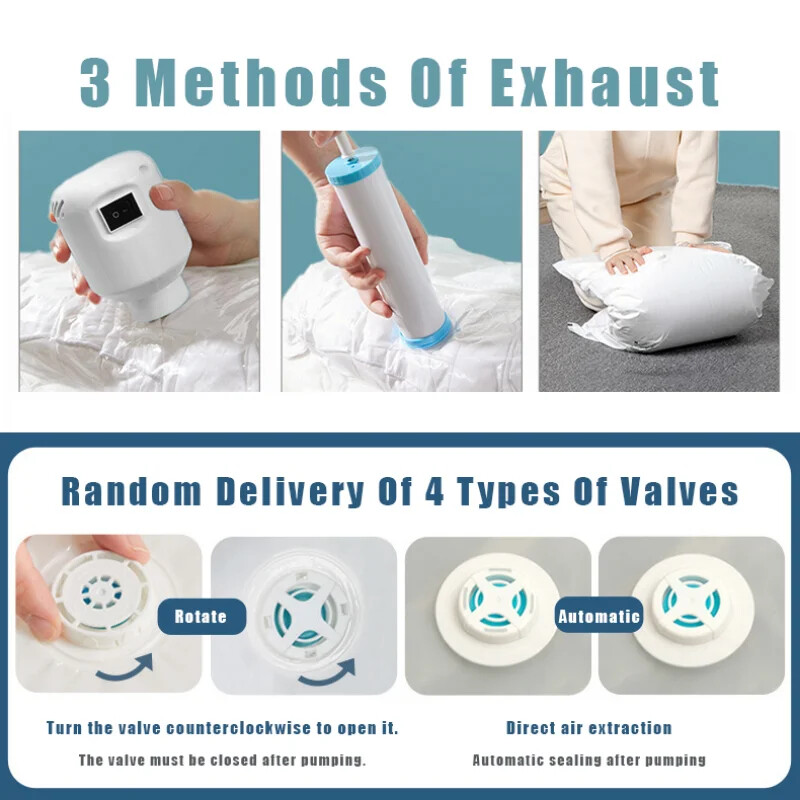 Nav nepieciešami sūkņa vakuuma maisiņi Lieli plastmasas glabāšanas maisiņi drēbju glabāšanai segas Kompresijas tukšais maisiņu pārsegi Ceļojumu piederumi