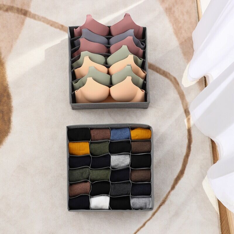 Apakšveļas glabāšanas kaste Salokāmas zeķes Apakšveļa Sadalīts Sadzīves Audums Šķirošana Skapis Apģērbs Organizators Atvilktnes Atdalīšanas kastes