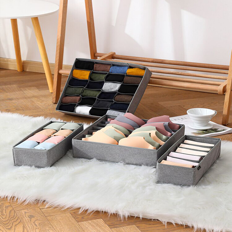 Apakšveļas glabāšanas kaste Salokāmas zeķes Apakšveļa Sadalīts Sadzīves Audums Šķirošana Skapis Apģērbs Organizators Atvilktnes Atdalīšanas kastes