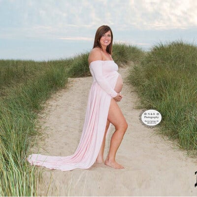 Seksīga vasaras grūtnieču fotografēšanas rekvizīti, gara kleita grūtniecībai fotosesijai Lielkleitas bez lencītēm Vestido