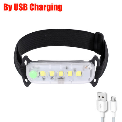 Mini LED priekšējie lukturi 3 režīmu COB priekšējie lukturi ar iebūvētu akumulatoru USB uzlādējami pārnēsājami ūdensizturīgi āra kempinga galvas lukturi