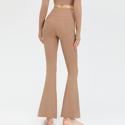 Jogas bikses sievietēm ar augstu vidukli, paceļot gurnus, uzliesmojošus bikses, legingus, pilates vingrošanu, skriešanu, profesionālas fitnesa bikses, trenažieru zāle