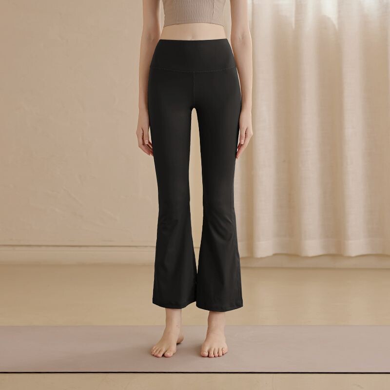 Jogas bikses sievietēm ar augstu vidukli, paceļot gurnus, uzliesmojošus bikses, legingus, pilates vingrošanu, skriešanu, profesionālas fitnesa bikses, trenažieru zāle