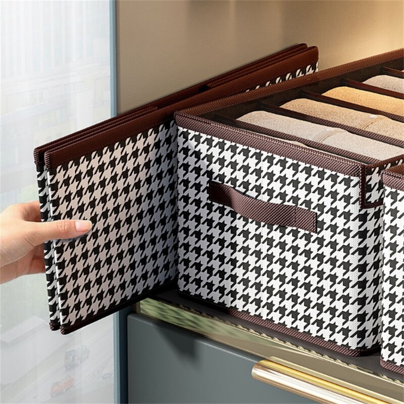 1gb PP dēļu bikšu uzglabāšanas kaste, džinsu džemperu kreklu uzglabāšanas kaste, sabiezināta sadalīta uzglabāšanas kaste, skapja organizators