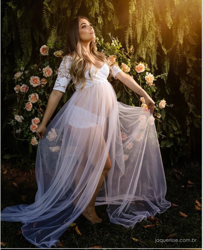 Mežģīnes grūtnieču fotografēšanas rekvizīti Kleitas Seksīgas caurspīdīgas grūtniecības fotosesija Maxi grūtnieču tills garās kleitas bērnu duša