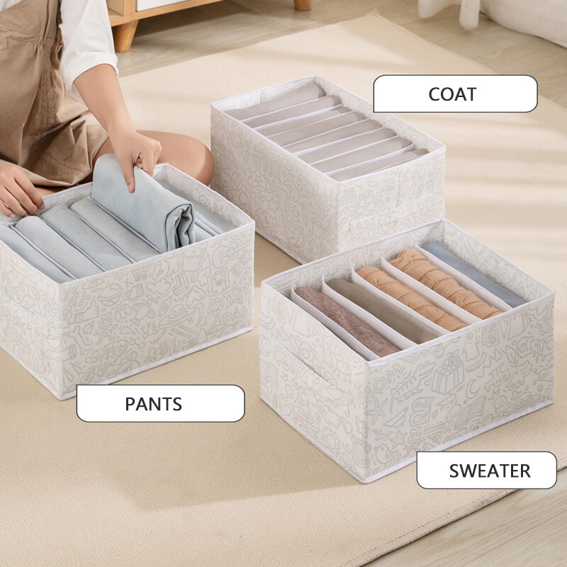 Pantaloni Cutie de depozitare haine Blugi compartimentat Dulap de îmbrăcăminte Cutie de depozitare Separare sertar de uz casnic Organizator de depozitare